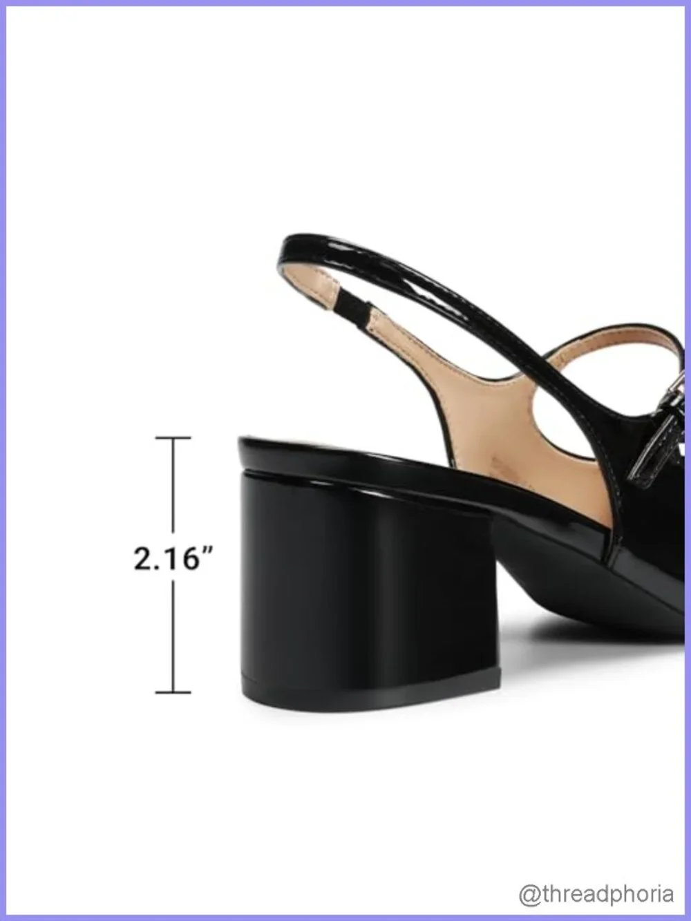 Women's Slingback Mary Jane Pumps, Chunky Block Heel, Square Toe Dress Shoes